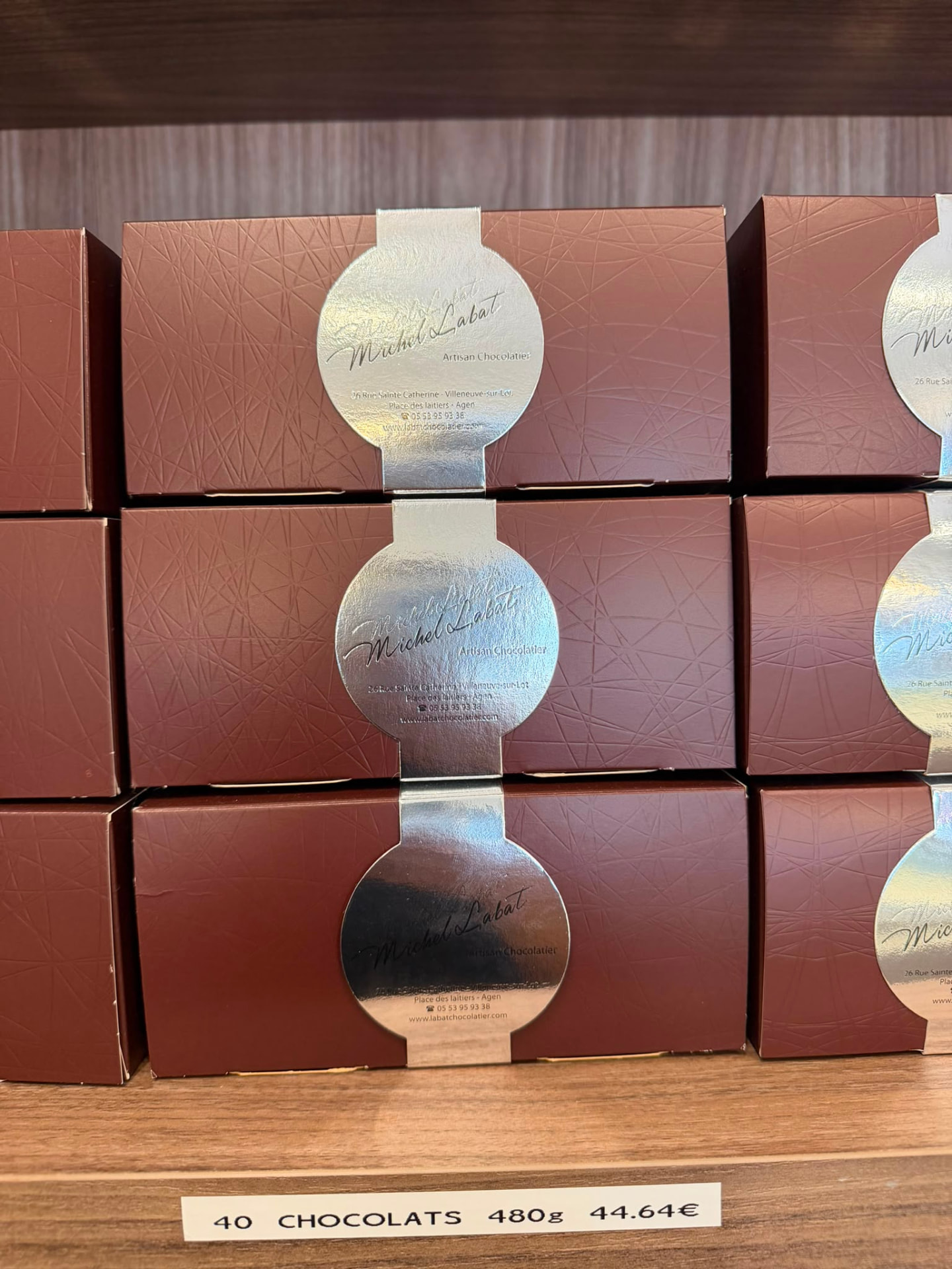 Boîte 40 chocolats 480 g — Grand écrin signature Michel Labat, 40 chocolats fins à offrir.