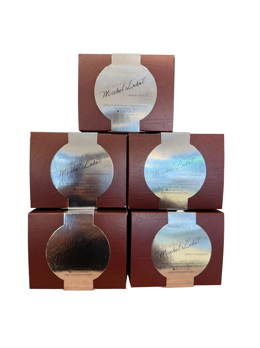 Ballotin 24 chocolats 270 g — Écrin signature Michel Labat, assortiment de 24 bonbons de chocolat.