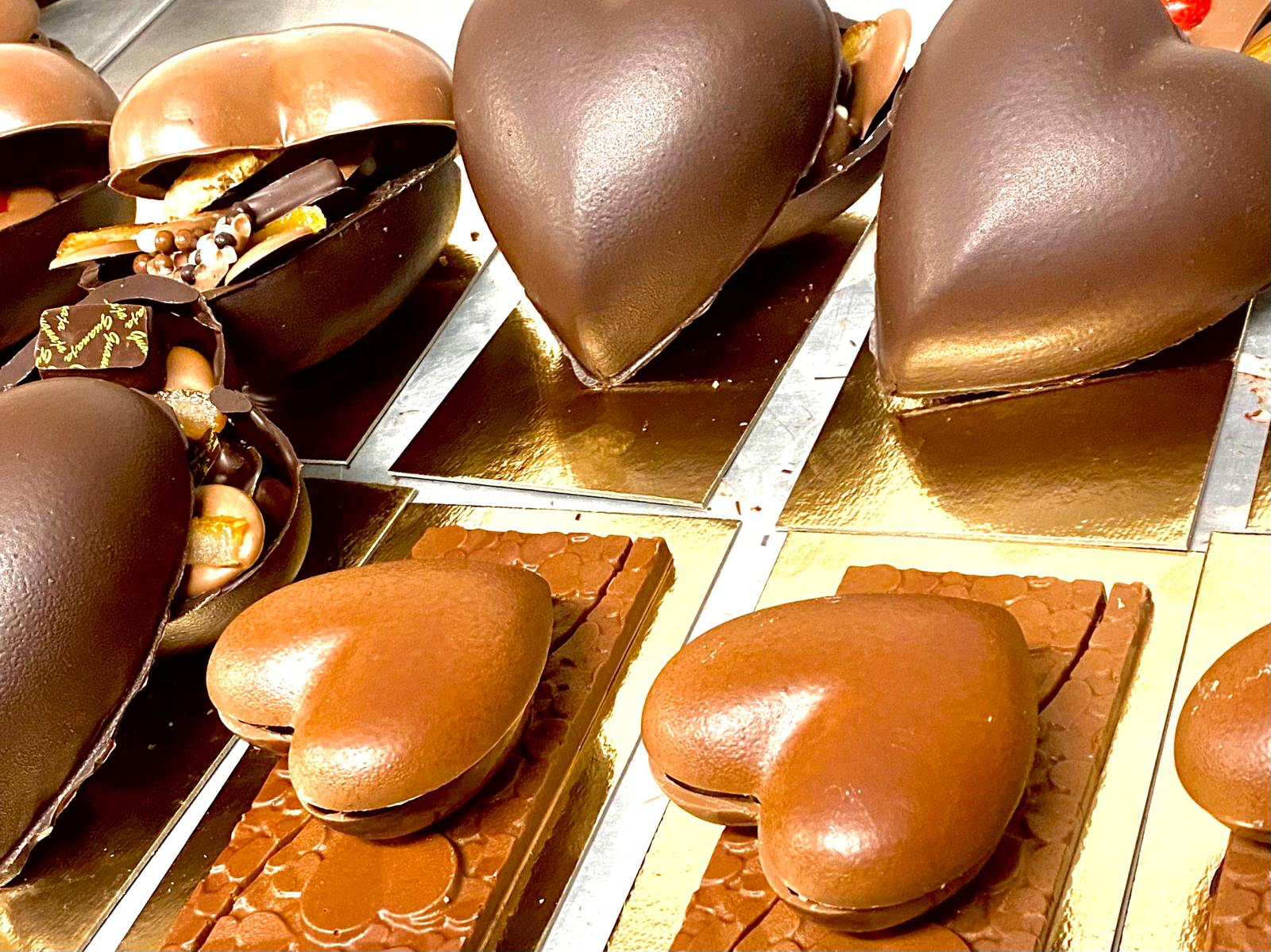 Cœurs chocolat lait et noir