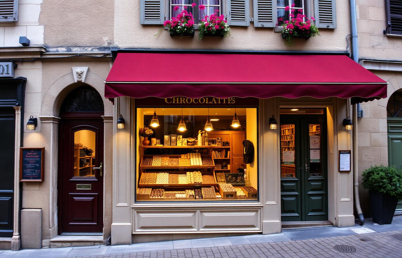 Devanture de la boutique Michel Labat Chocolatier à Agen
